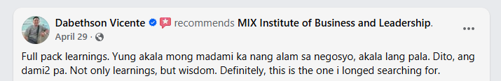 Student testimonial 2